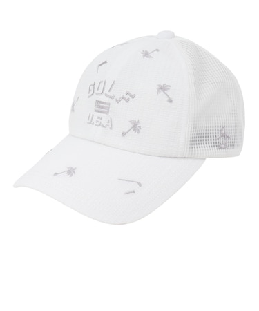 マンシング（MUNSING）帽子 クーリング飛び柄キャップ MG6SCP07M WH00