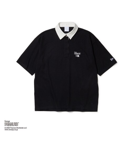 ニューエラ（NEW ERA）ゴルフウェア 半袖ラグビーシャツ ビンテージピーナッツ ゴルフ サークルロゴ 14865849