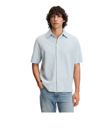 J.LINDEBERG（J.LINDEBERG）ゴルフウェア Torpa ジャカード シャツ 077-25342-26SS-091