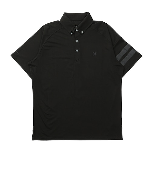 ハーレー（HURLEY）ゴルフウェア PHANTOM ポリプロピレン ブロックパーティ ショートスリーブ ボタンダウン ポロシャツ MGPS26117P-BLK