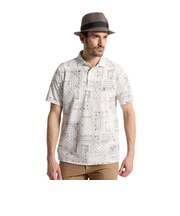 マンシングウエア（MUNSINGWEAR）ゴルフウェア Sunscreen NIR 高通気バンダナ総柄半袖ポロシャツ MG6SHS43M WH00