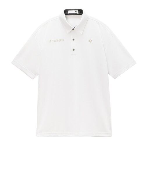ルコックスポルティフ（lecoqsportif）ゴルフウェア 吸汗速乾 メッシュ調 ワイドシルエット 半袖ポロシャツ LG6SHS13M WH00