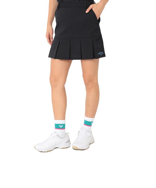 キャロウェイ（CALLAWAY）ゴルフウェア ROXYコラボ ストライプドビー プリーツスカート C26128230-1010