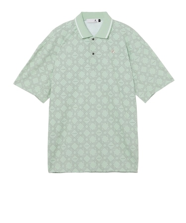 ルコックスポルティフ（lecoqsportif）ゴルフウェア モノグラム柄 ワイドシルエット 半袖ポロシャツ LG6SHS12M EM00