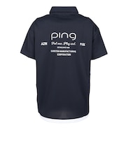 ピン（PING）ゴルフウェア 吸汗速乾 オクタピンメッシュ 半袖ハーフジップシャツ 622-6260706-010