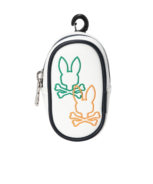 サイコバニー（Psycho Bunny）ゴルフ ボールポーチ LOGOART PBMG6AE1-WHT