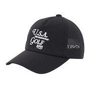 マンシングウエア（MUNSINGWEAR）ゴルフ クーリング ロゴパンチングキャップ MG6SCP06M BK00