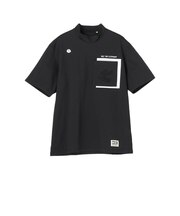 ゴルフウェア 吸水速乾 半袖 ポケット モックネックシャツ KHPNLM0515-005