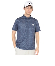 キャロウェイ(CALLAWAY)かざあなメッシュシャンブレー柄 半袖シャツ C26234103-1120