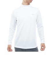 トミーヒルフィガー（TOMMY HILFIGER）ゴルフウェア 針抜きジャガード フラッグモックシャツ THMA661-WHT