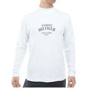 トミーヒルフィガー（TOMMY HILFIGER）ゴルフウェア ワッフル 長袖モックシャツ THMA655-WHT