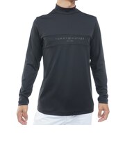トミーヒルフィガー（TOMMY HILFIGER）ゴルフウェア ベア天 長袖モックシャツ THMA664-BLK