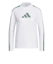 アディダス（adidas）ゴルフウェア スリーストライプス モックネック 長袖シャツ WX566-KG0172 WH