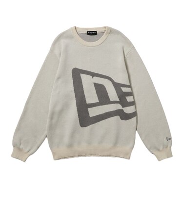 ニューエラ（NEW ERA）ゴルフウェア ビッグフラッグロゴ 長袖 ニットセーター 15129486