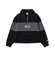 ニューエラ（NEW ERA）ゴルフウェア スウェット ハーフジップ 長袖ポロシャツ パネル 15129381