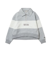 ニューエラ（NEW ERA）ゴルフウェア スウェット ハーフジップ 長袖ポロシャツ パネル 15129380