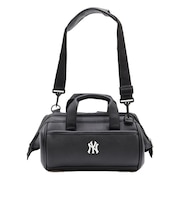 エムエルビー(MLB)イーカム ヤンキースシボ生地ボストンバッグ YK-BSTM06/BKxWH
