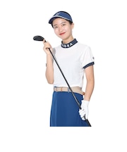フィドラ(FIDRA)ゴルフウェア 半袖 モックネックシャツ FD5RUG09 WHT