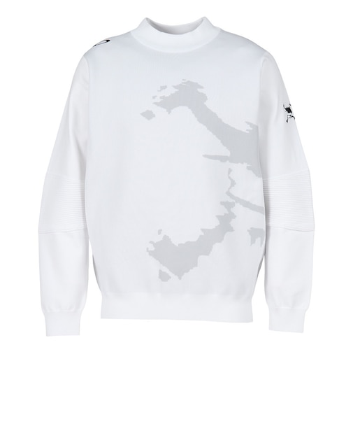 オークリー（OAKLEY）ゴルフウェア 吸汗速乾 遮熱 SKULL BOLD SWEATER 長袖モックネックシャツ FOA409544-100