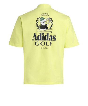 アディダス（adidas）ゴルフウェア 吸汗速乾 半袖モックネックシャツ CHIP バックグラフィック OGH74-KM0760 YEL