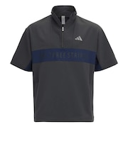 アディダス(adidas)ゴルフウェア カラーブロック ハーフジップ半袖ジャケット OGH81-KM0819 BLK