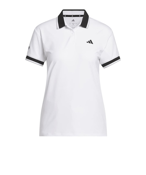 アディダス（adidas）ゴルフウェア クライマクール フラットニットカラー半袖ポロシャツ CT770-KG0140 WH