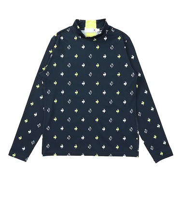 ルコックスポルティフ（lecoqsportif）ゴルフウェア 吸汗 総柄 長袖モックネックシャツ LG6FLS50L NV00