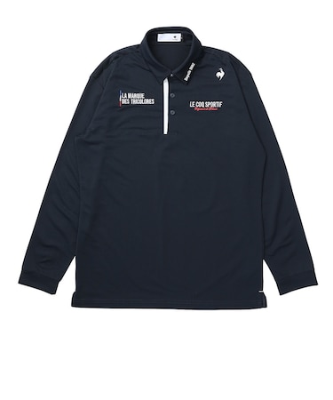ルコックスポルティフ（lecoqsportif）ゴルフウェア 吸汗速乾 マーキングデザイン 長袖ポロシャツ LG6FLS00M NV00