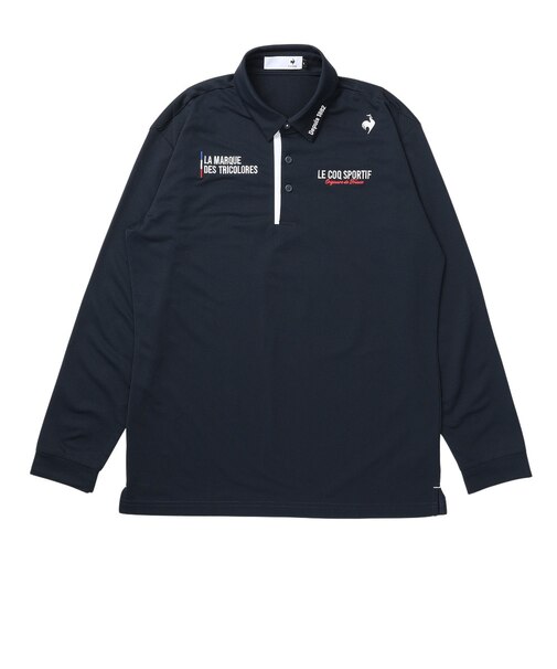 ルコックスポルティフ（lecoqsportif）ゴルフウェア 吸汗速乾 マーキングデザイン 長袖ポロシャツ LG6FLS00M NV00