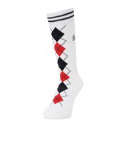 マンシングウエア（MUNSINGWEAR）クルー丈 アーガイル柄ソックス MG6FSO04M WH00