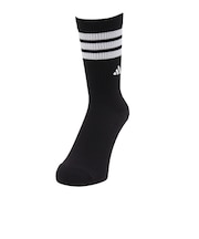 アディダス（adidas）クルー丈 スリーストライプス クッションソックス KO387-KF0463BLK