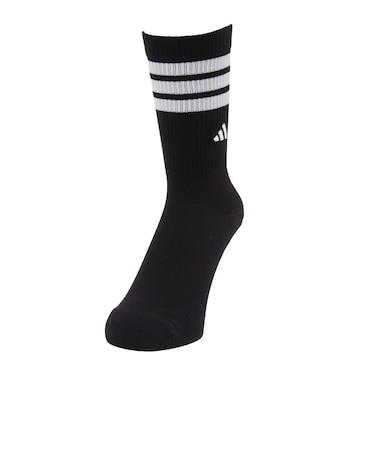アディダス（adidas）クルー丈 スリーストライプス クッションソックス KO387-KF0463BLK