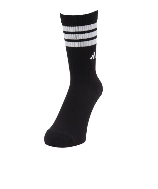 アディダス（adidas）クルー丈 スリーストライプス クッションソックス KO387-KF0463BLK