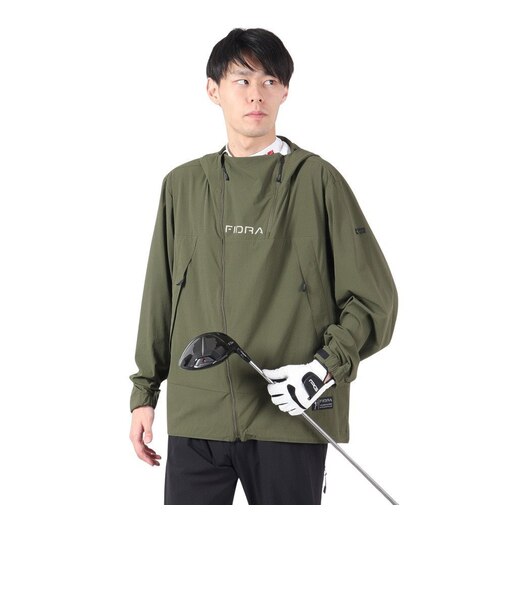 ゴルフウェア アウター 撥水 冷感 フーディーブルゾン FV5RTY15 KHK