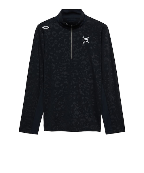 オークリー（OAKLEY）ゴルフウェア SKULL EMBOSSED 長袖モックシャツ