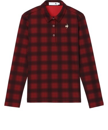 ルコックスポルティフ（lecoqsportif）ゴルフウェア チェック柄長袖シャツ LG6FLS01L RD00