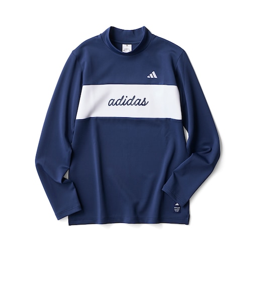 アディダス（adidas）ゴルフウェア カラーブロックモックネック長袖シャツ OHX33-KM8322