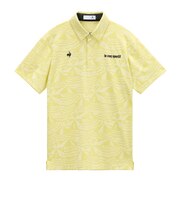 ルコックスポルティフ（lecoqsportif）ゴルフウェア 吸汗速乾 マリンパラソルジャカード柄半袖シャツ LG6SHS09M YL00