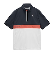 ルコックスポルティフ(lecoqsportif)ゴルフウェア 花粉付着軽減 ハーフジップ 半袖アウター LG6SWB80M WH00