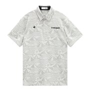ルコックスポルティフ（lecoqsportif）ゴルフウェア 吸汗速乾 マリンパラソルジャカード柄半袖シャツ LG6SHS09M GY00