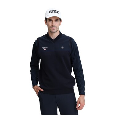 マンシングウエア（MUNSINGWEAR）ゴルフウェア ハイブリッドVネックニットベスト MG6FVE35M NV00