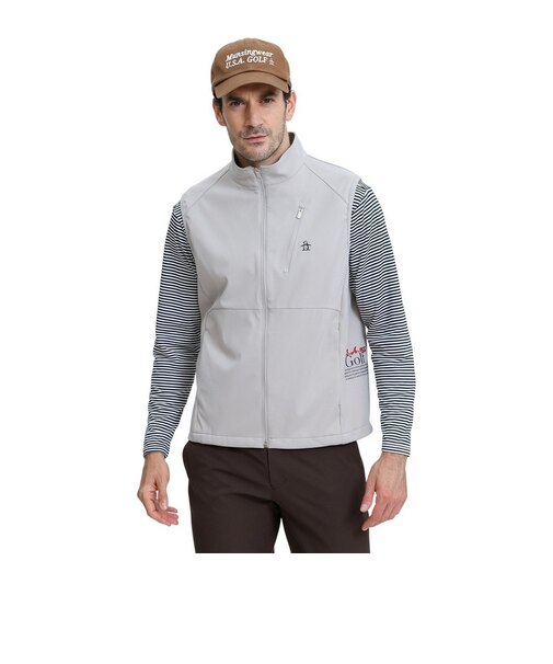 マンシングウエア（MUNSINGWEAR）ゴルフウェア 防風ストレッチカットソーベスト MG6FVE32M GY00