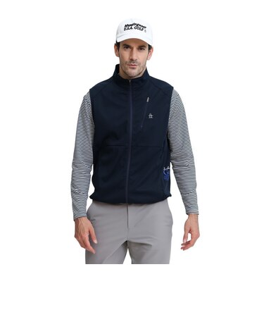 マンシングウエア（MUNSINGWEAR）ゴルフウェア 防風ストレッチカットソーベスト MG6FVE32M NV00