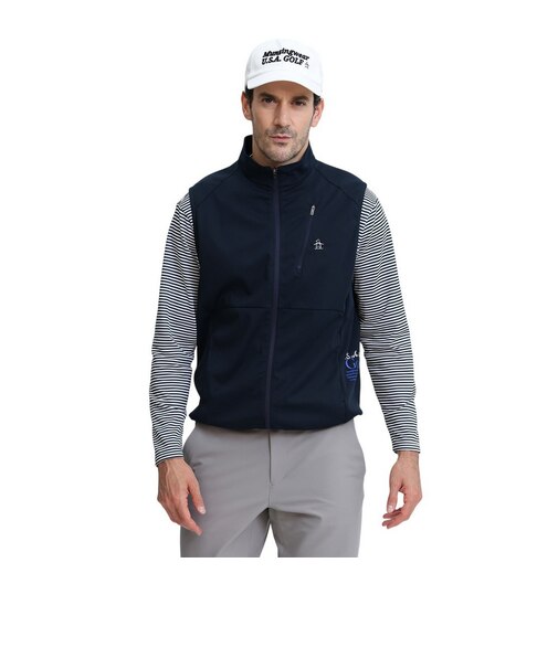 マンシングウエア（MUNSINGWEAR）ゴルフウェア 防風ストレッチカットソーベスト MG6FVE32M NV00