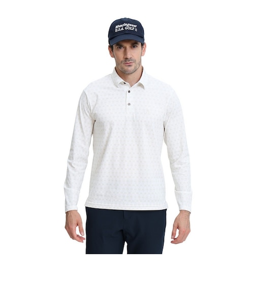 【1万円引き】MUNSINGWear M ポロシャツ ゴルフウェア メンズ マンシングウエア（MUNSINGWEAR）ゴルフウェア 吸汗速乾モノグラム総柄
