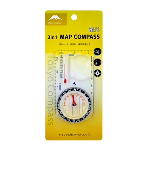 ハイマウント（High MOUNT）マップコンパス 3 in 1蓄光付 11208