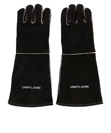 ユニフレーム（UNIFLAME）キャンプグローブ ロング ブラック 665459