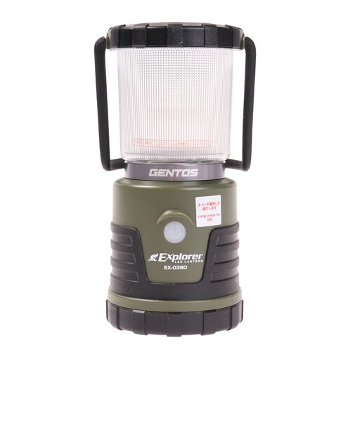ジェントス（GENTOS）ランタン 電池式 落下耐久 アウトドア キャンプ 防災 非常用 最大450ルーメン 調光機能付き LEDランタン EX-036D