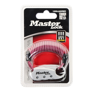 マスターロック（MASTERLOCK）ダイヤルコイルケーブルロック RD ML 1559JADRED
