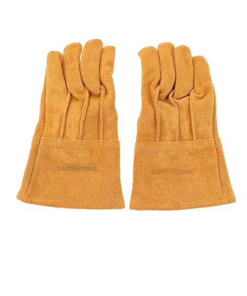 キャプテンスタッグ(CAPTAIN STAG)グローブ 革 アウトドア 焚き火 ソフトレザーグローブRD Lサイズ UM-1912 GV イエロー